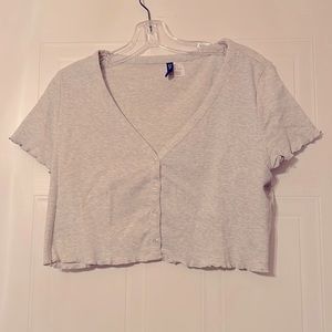 Grey Crop Top